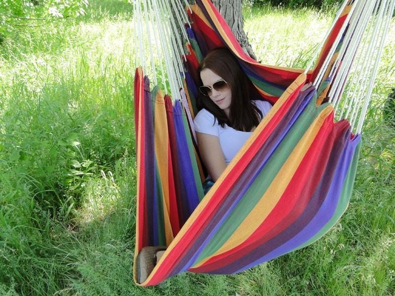 Hammock Universe Hammocks with Stands Blue and Green Stripes Brazilian Hammock Chair with Universal Chair Stand